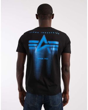 Alpha Industries T-shirt With Spray Paint Print - Blue