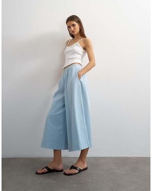 TOPSHOP Pantalones De Corte Culotte Acampanado - Azul