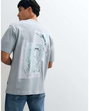 BOSS Back Print T-shirt - Blue