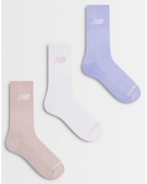 New Balance Everyday Seasonal Midcalf Sock 3 Pack - White