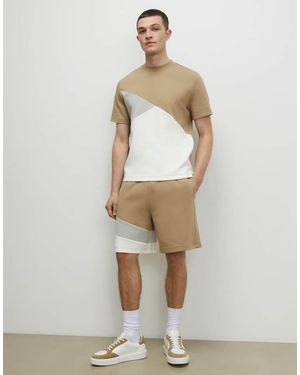 River Island Regular Fit Colour Block Shorts - White