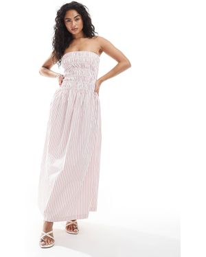 JJXX Bandeau Shirred Dress - Pink