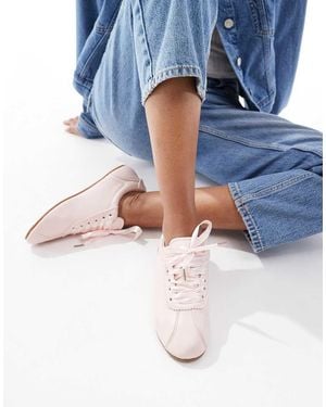 SEQWL Toffee Ribbon Detail Lace-up Trainers - Blue