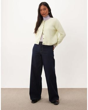 JDY Petite Vanessa Wide Leg Jeans - White