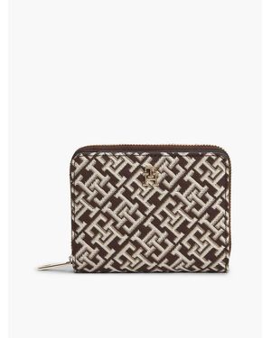 Tommy Hilfiger Hilfiger Icon Th Monogram Jacquard Wallet - White