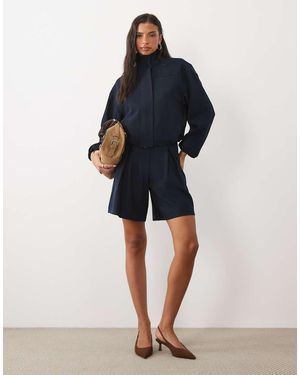 4th & Reckless Shorts Sartoriali Lunghi Coordinati - Blu