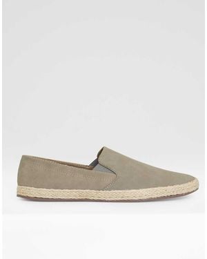 Threadbare Faux Suede Slip On Espadrilles - White