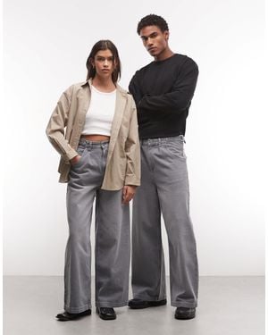 Collusion Jean baggy xl unisexe délavé - Gris