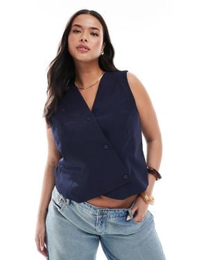 ONLY Asymmetric Detail Waistcoat - Blue