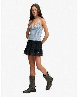Superdry – ibiza – minirock - Blau