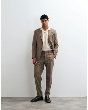 Mango Milan Slim Fit Suit Trouser Co-ord - Brown