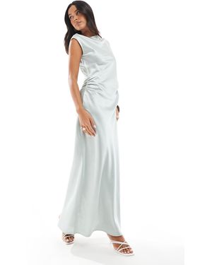 4th & Reckless – satin-maxikleid - Weiß