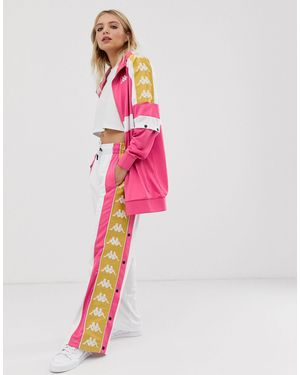 Kappa Popper Tracksuit Bottoms With Banda Taping Two-piece - White