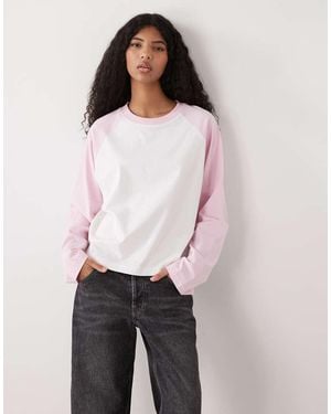 Collusion Circular Design Collection Heavyweight Raglan T-Shirt - Purple