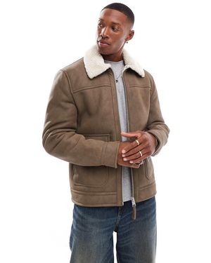 River Island Giacca Stile Aviatore - Marrone