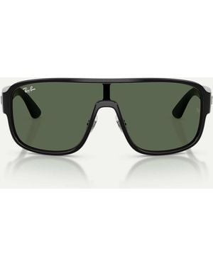 Ray-Ban Eckige sonnenbrille mit grünen gläsern