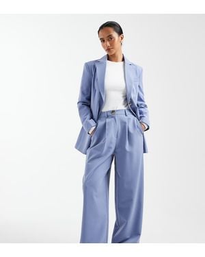 Miss Selfridge Tailored Wide Leg Trousers - Blue