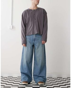 Collusion X003 Wide Leg Jeans - Blue