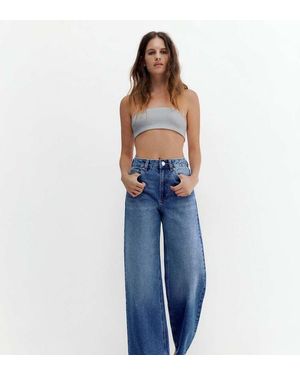 Pull&Bear Tall Wide-leg Jeans - Blue