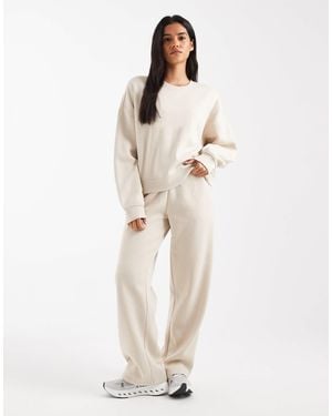 ONLY Straight Leg Jersey sweatpants Co-ord - Natural