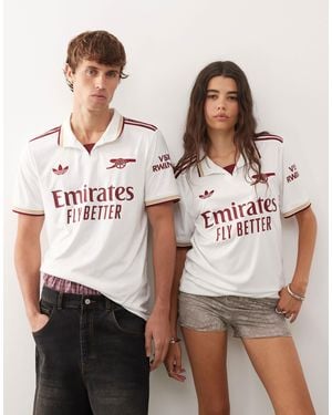 adidas Originals Adidas football - arsenal 2025/26 - troisième maillot avec col - blanc - Rose