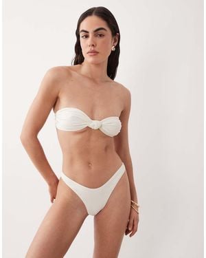 Miss Selfridge Mix And Match V Front High Leg Bottom - White