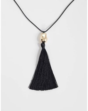Accessorize Lange Ketting Met Kwastjes - Wit
