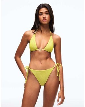 Bershka Triangle Bikini Top - Orange