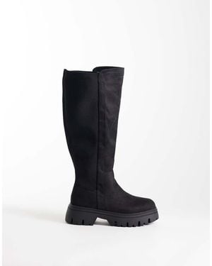 SEQWL Twirl Chunky Knee Boots - Blue