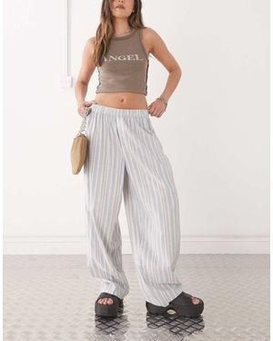 Collusion Relaxed Woven Trousers - White