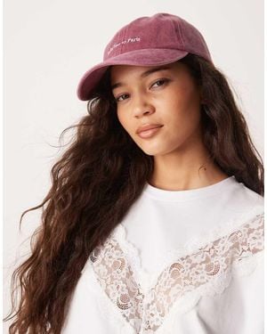 ASOS Take Me To Paris Slogan Cap - Red