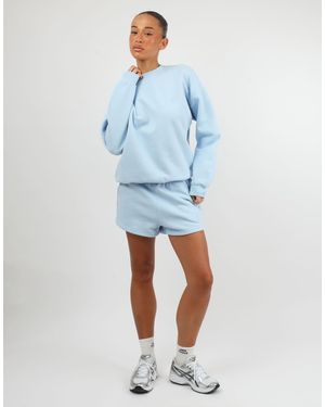 SIMMI Embroidered Logo Jersey Shorts - Blue