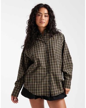 ASOS Camicia Oversize A Quadri Slavato - Nero