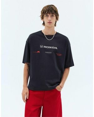 Pull&Bear Honda civic grafik-t-shirt - Blau