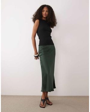 Y.A.S Satin Midi Skirt - Multicolour