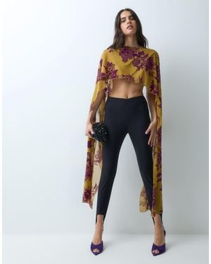 ASOS Mantella Maxi Lunga Floccata - Blu