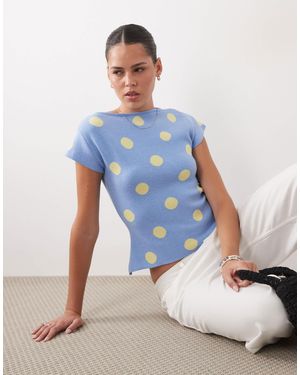 ASOS – feinstrick-oberteil - Blau