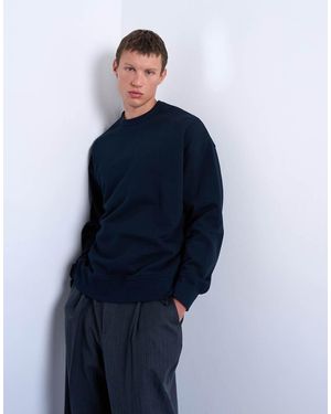 TOPMAN Sudadera Extragrande De Tejido Ligero Premium De - Azul
