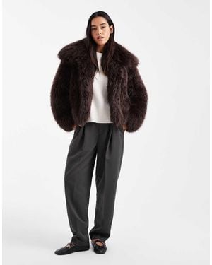 ASOS Cropped Jack Van Imitatiebont - Zwart