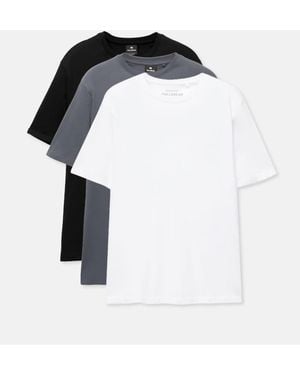 Pull&Bear 3-pack Of Short Sleeve T-shirts - White