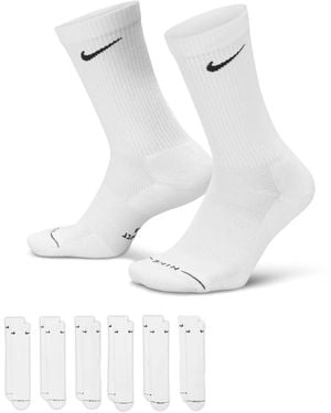 Nike Everyday Plus 6-pack Crew Socks - White