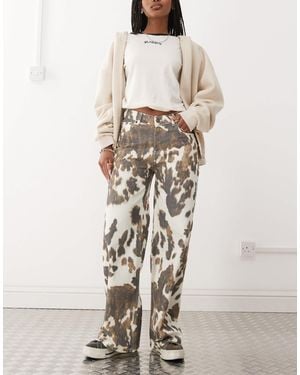 The Ragged Priest Low Rise Straight Leg Jeans - Natural