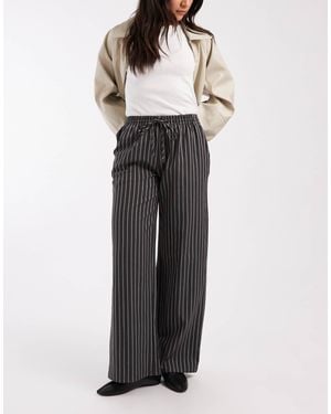 Daisy Street Pull On Drawstring Trouser - Gray