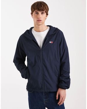 Tommy Hilfiger Fleece Chicago Zip Up Hooded Jacket - Blue