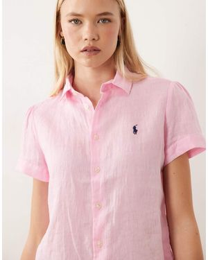 Polo Ralph Lauren Woven Short Sleeve Sport Shirt - Pink