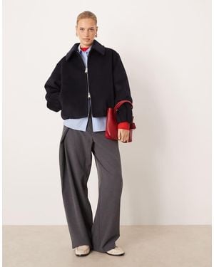 Mango Oversized Puffball Harrington Jacket - Blue