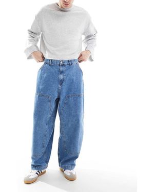 ASOS Jeans Ampi A Palloncino Lavaggio Medio - Blu