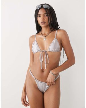 Lioness Cindy Gathered Metallic Bikini Bottom Co-ord