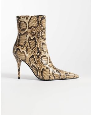 ASOS Rhea High Stiletto Ankle Boots - White