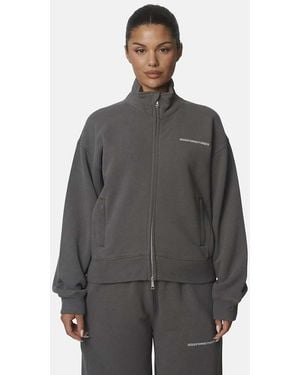 Good For Nothing Felpa Con Zip E Collo Alto - Grigio